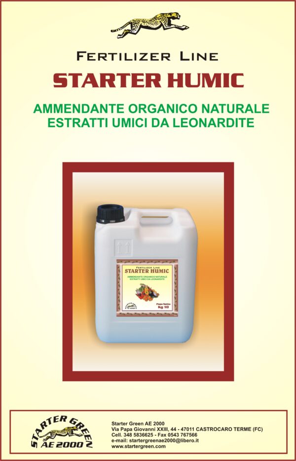 Starter Humic Fertilizzante a Base di Acidi Umici 25KG